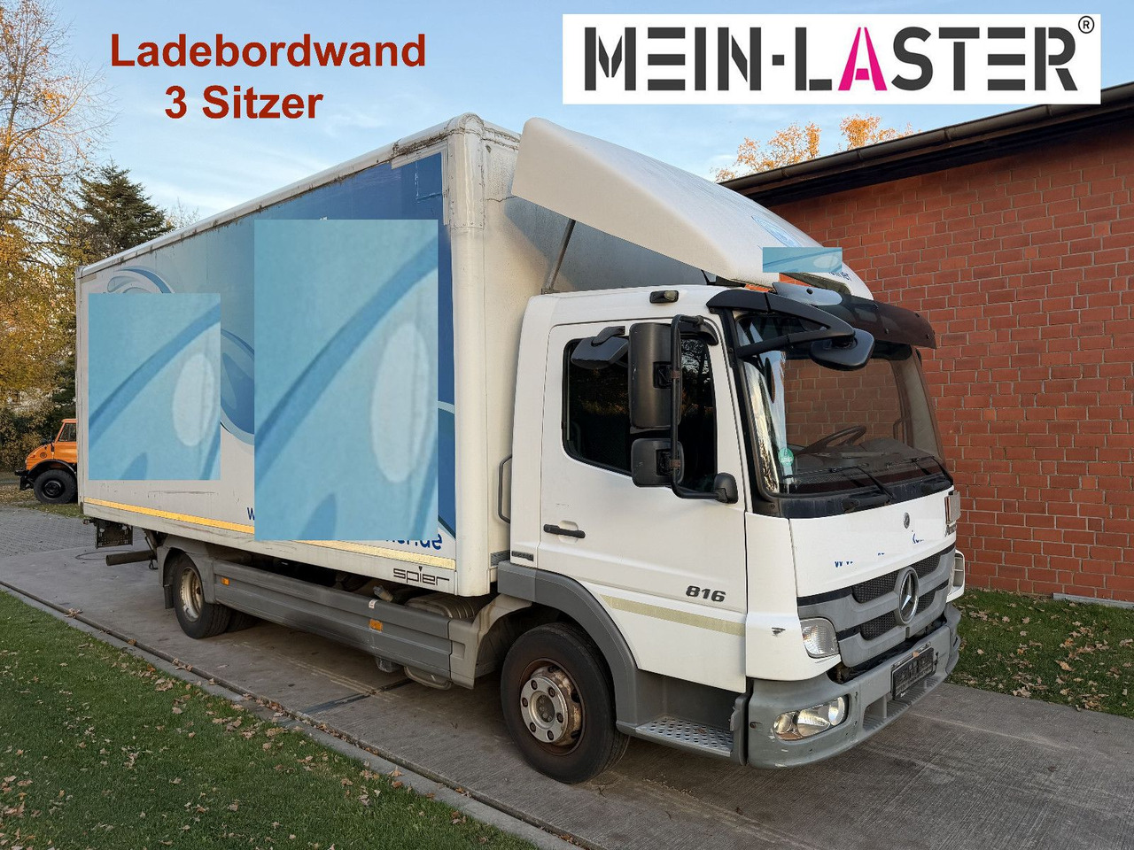 Mercedes-Benz Atego 816 LBW Klima 3 Sitzer - Dobozos kisteherautó: 1 kép. Mercedes-Benz Atego 816 LBW Klima 3 Sitzer - Dobozos kisteherautó: 1 kép.