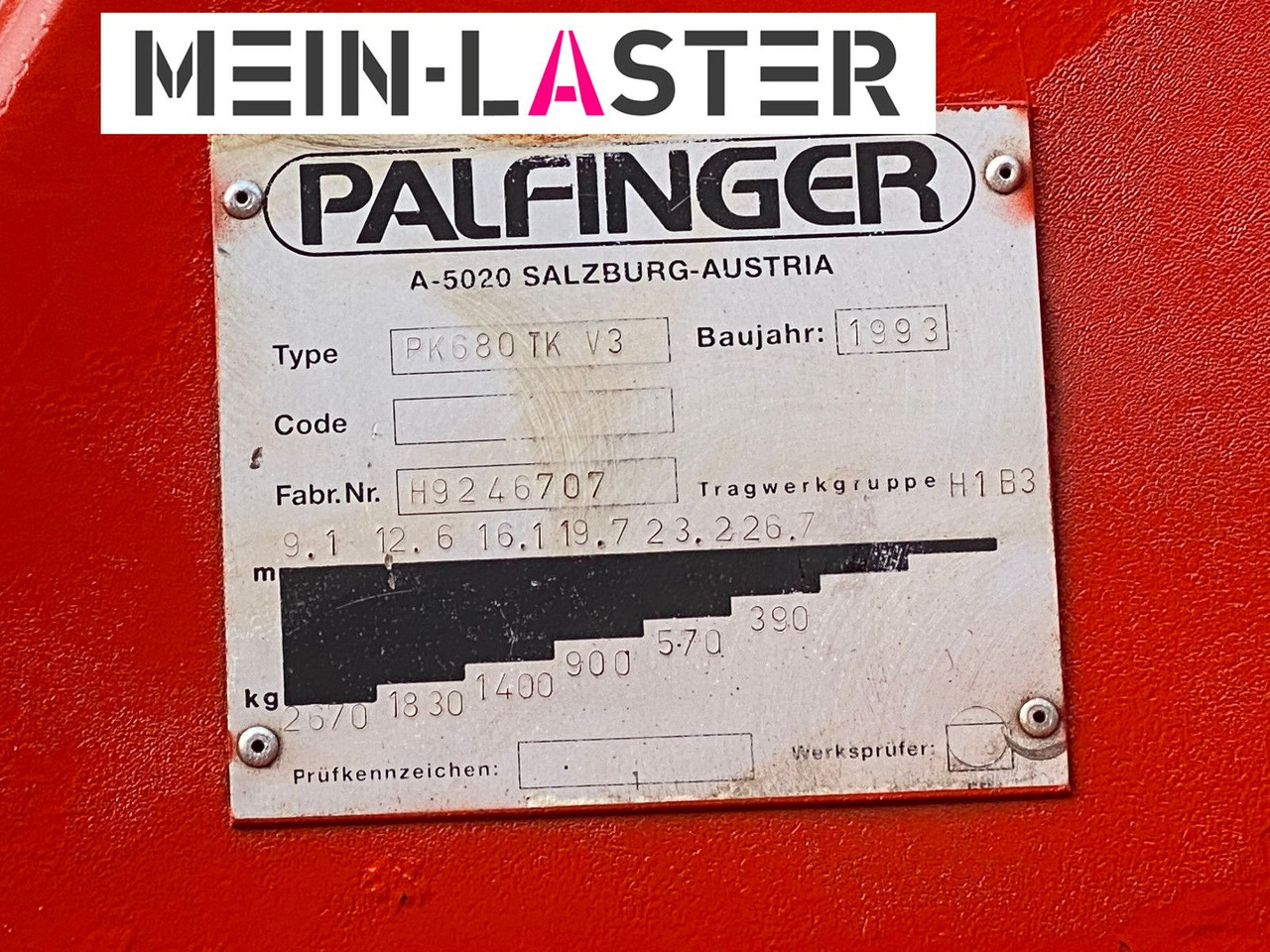 Mercedes-Benz Palfinger PK 680 TK 26,7 m-max.2.410 kg -Funk FB - Darus autó: 5 kép. Mercedes-Benz Palfinger PK 680 TK 26,7 m-max.2.410 kg -Funk FB - Darus autó: 5 kép.