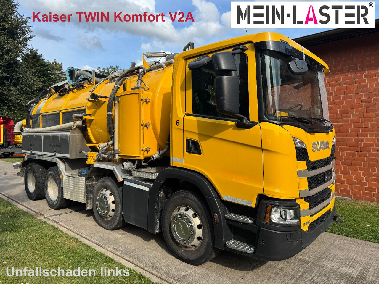 Scania G 450 8x4 Kaiser Twister Komfort V2A Funk - Szippantós autó: 1 kép. Scania G 450 8x4 Kaiser Twister Komfort V2A Funk - Szippantós autó: 1 kép.