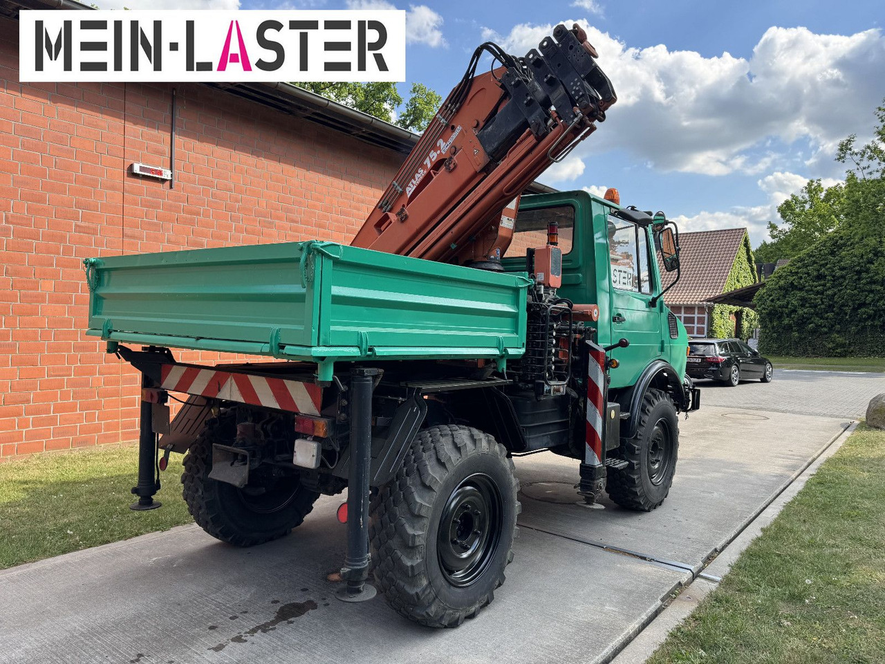 Unimog U 1200 Atlas 75.2 Kran 14 m Funk FB *1. Hand - Darus autó: 4 kép. Unimog U 1200 Atlas 75.2 Kran 14 m Funk FB *1. Hand - Darus autó: 4 kép.