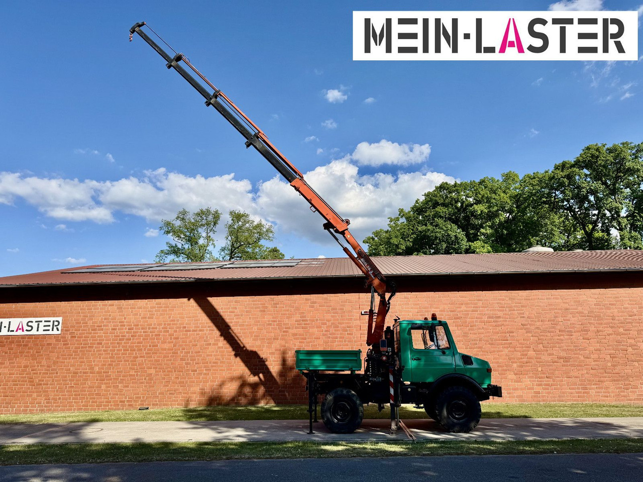 Unimog U 1200 Atlas 75.2 Kran 14 m Funk FB *1. Hand - Darus autó: 2 kép. Unimog U 1200 Atlas 75.2 Kran 14 m Funk FB *1. Hand - Darus autó: 2 kép.