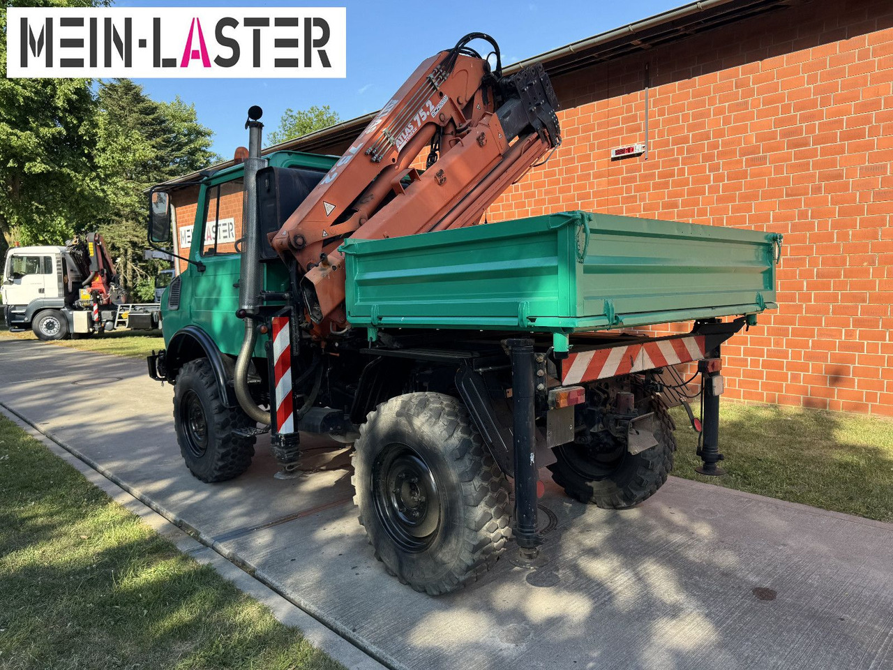 Unimog U 1200 Atlas 75.2 Kran 14 m Funk FB *1. Hand - Darus autó: 5 kép. Unimog U 1200 Atlas 75.2 Kran 14 m Funk FB *1. Hand - Darus autó: 5 kép.