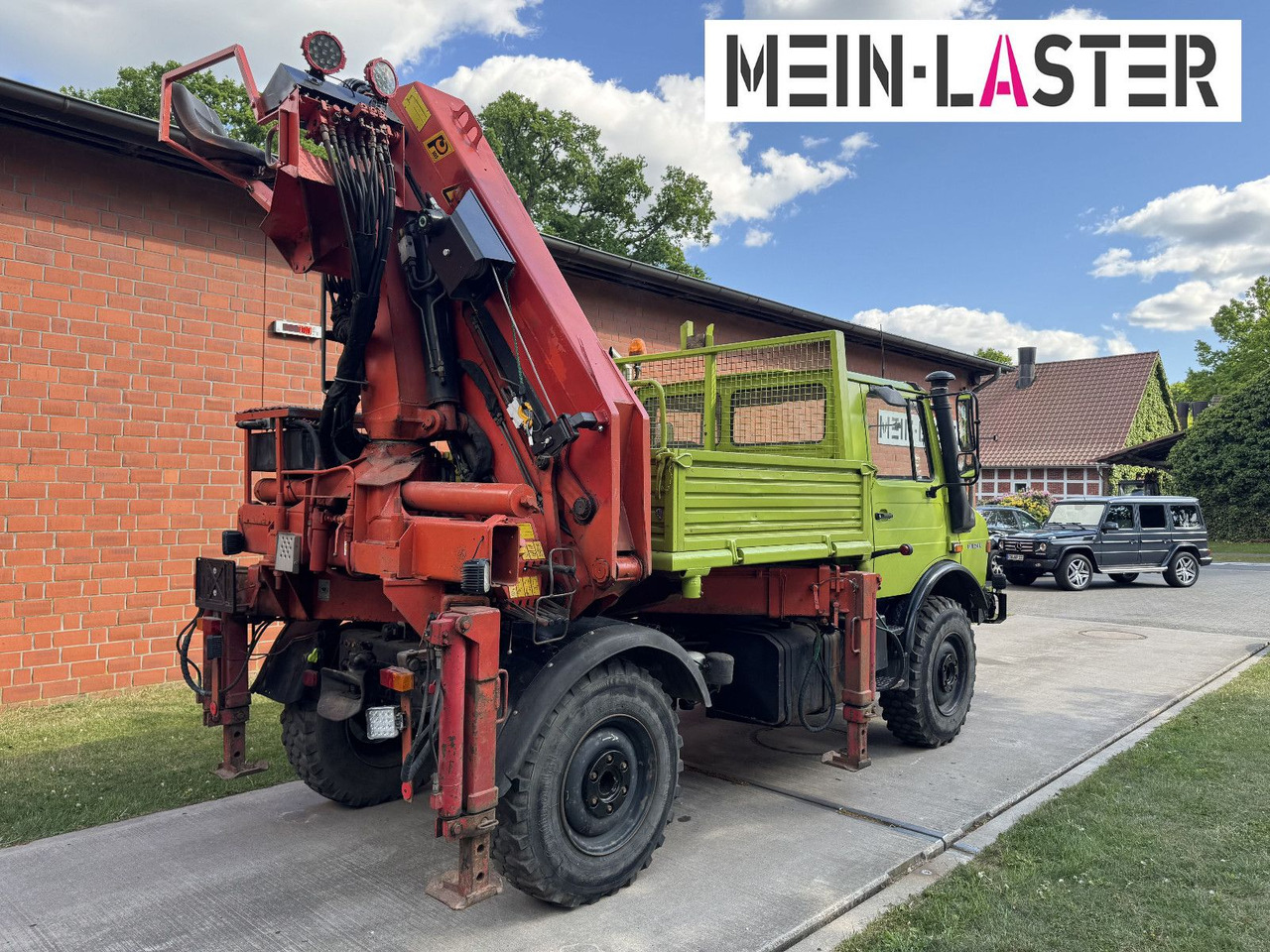 Unimog U 1650 PK 10500 Kran 15 m max. 3,9 t Seilwinde - Darus autó: 4 kép. Unimog U 1650 PK 10500 Kran 15 m max. 3,9 t Seilwinde - Darus autó: 4 kép.