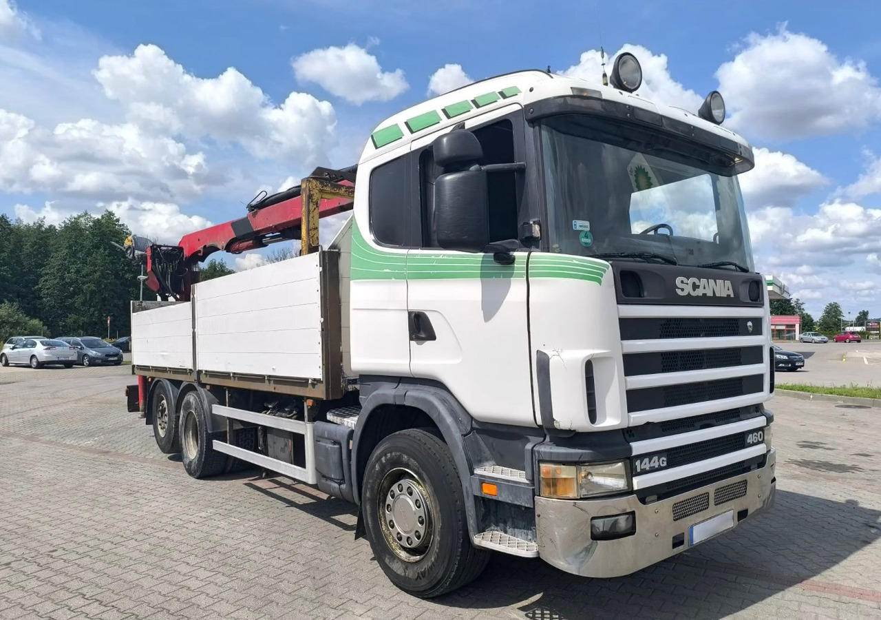 SCANIA 144.460 - Platós teherautó, Darus autó: 1 kép. SCANIA 144.460 - Platós teherautó, Darus autó: 1 kép.