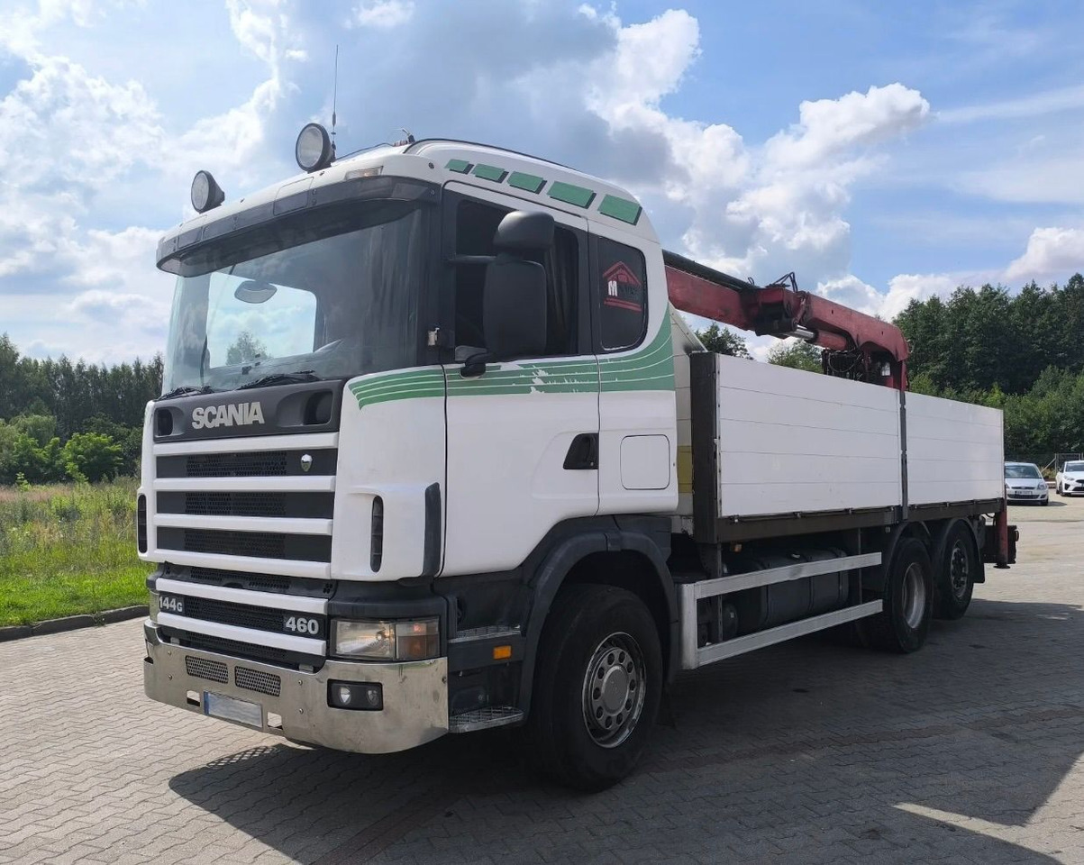 SCANIA 144.460 - Platós teherautó, Darus autó: 3 kép. SCANIA 144.460 - Platós teherautó, Darus autó: 3 kép.