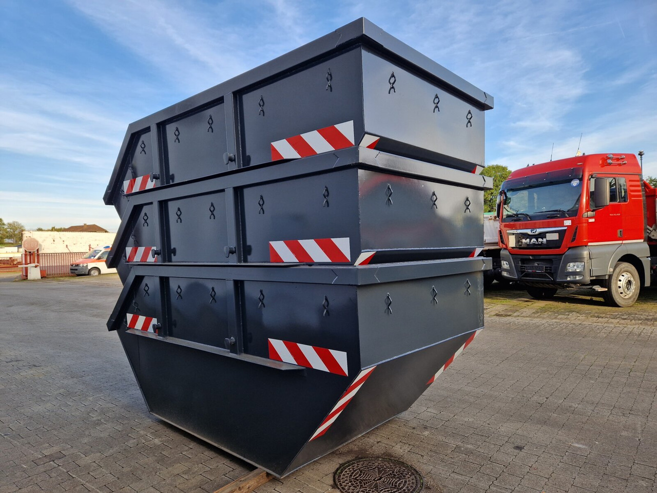 EACA 135.20 T FUCHS EACA 135.20 T, Absetzanhänger für 1 Mulde - Multiliftes/ Konténerszállító pótkocsi: 4 kép. EACA 135.20 T FUCHS EACA 135.20 T, Absetzanhänger für 1 Mulde - Multiliftes/ Konténerszállító pótkocsi: 4 kép.