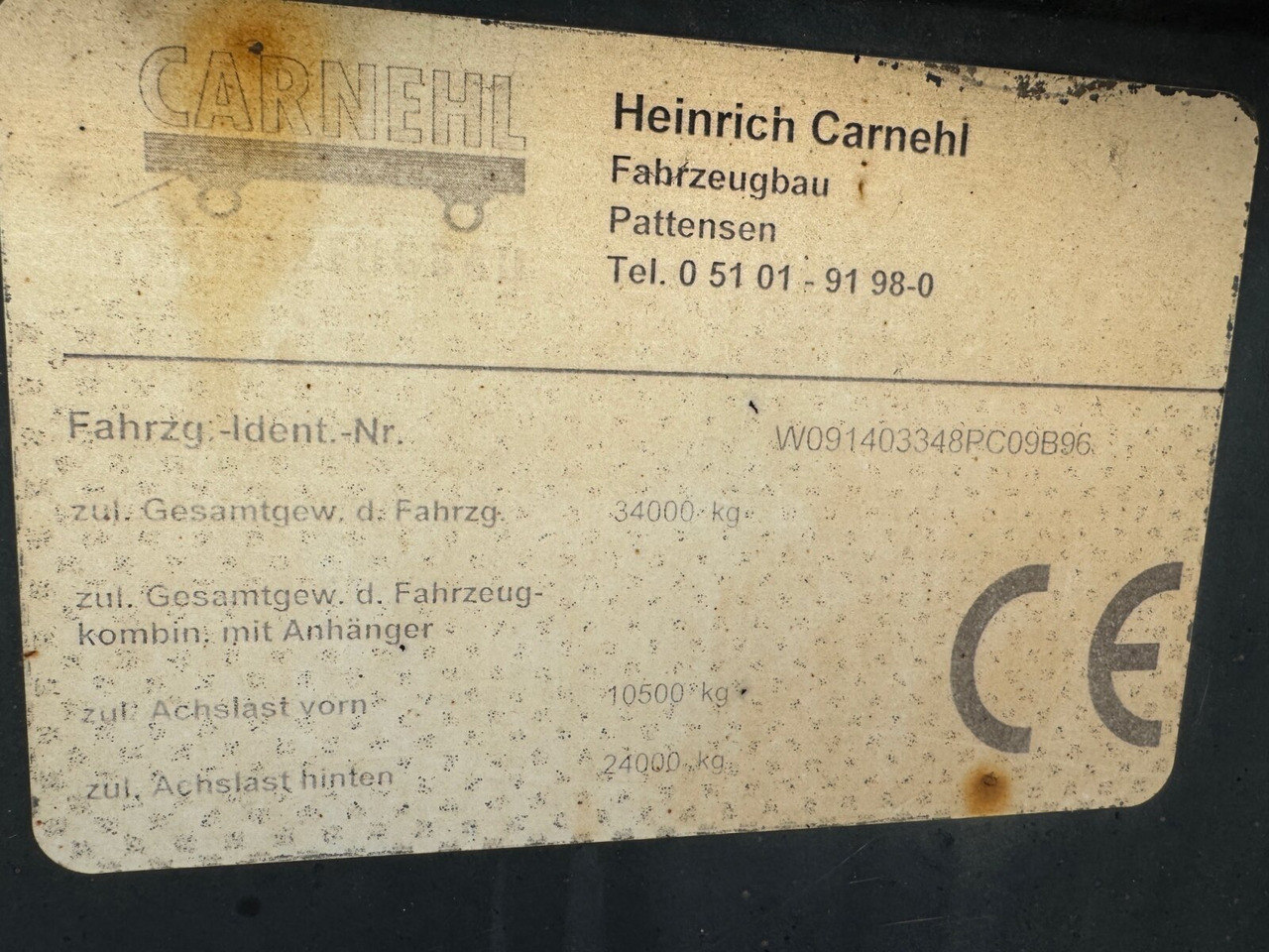 Carnehl CHKS/HH CHKS/HH, Liftachse, Stahlmulde ca. 24m³ - Félpótkocsi: 3 kép. Carnehl CHKS/HH CHKS/HH, Liftachse, Stahlmulde ca. 24m³ - Félpótkocsi: 3 kép.
