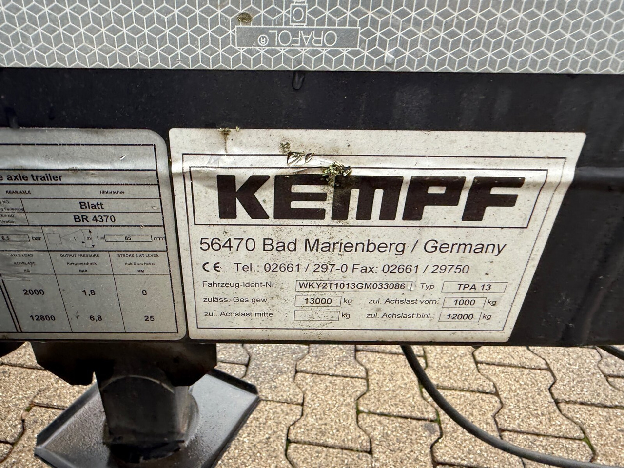 Kempf TPA 13 TPA 13 Anhänger für Absetzcontainer - Multiliftes/ Konténerszállító pótkocsi: 3 kép. Kempf TPA 13 TPA 13 Anhänger für Absetzcontainer - Multiliftes/ Konténerszállító pótkocsi: 3 kép.