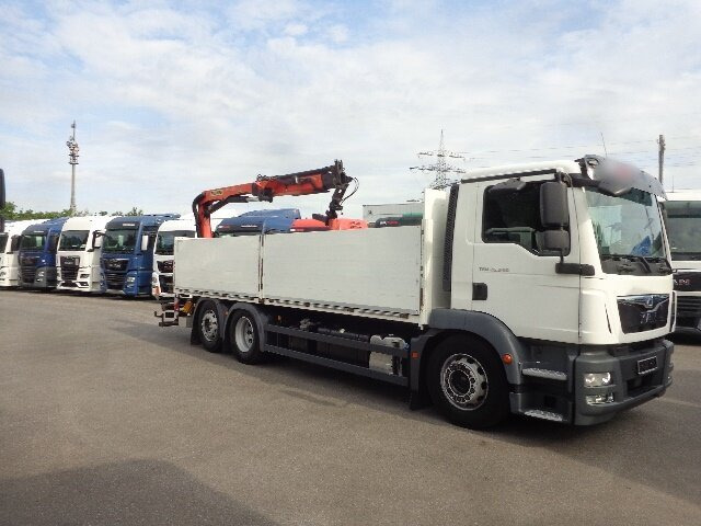 MAN TGM 26.340 6x2-4 LL TGM 26.340 6x2-4 LL,Lenk-Liftachse, Heckkran, Palfinger PK 11.001, faltbar, - Darus autó, Platós teherautó: 4 kép. MAN TGM 26.340 6x2-4 LL TGM 26.340 6x2-4 LL,Lenk-Liftachse, Heckkran, Palfinger PK 11.001, faltbar, - Darus autó, Platós teherautó: 4 kép.