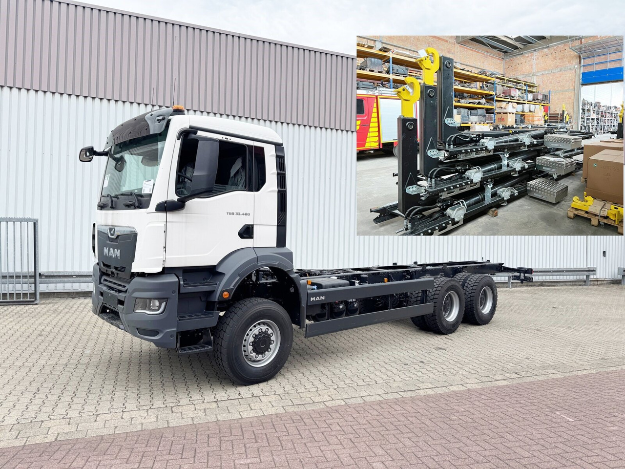 MAN TGS 33.480 6x6 BB CH TGS 33.480 6x6 BB CH, Hohe Bauart, Nebenantrieb - Horgos rakodó teherautó: 1 kép. MAN TGS 33.480 6x6 BB CH TGS 33.480 6x6 BB CH, Hohe Bauart, Nebenantrieb - Horgos rakodó teherautó: 1 kép.