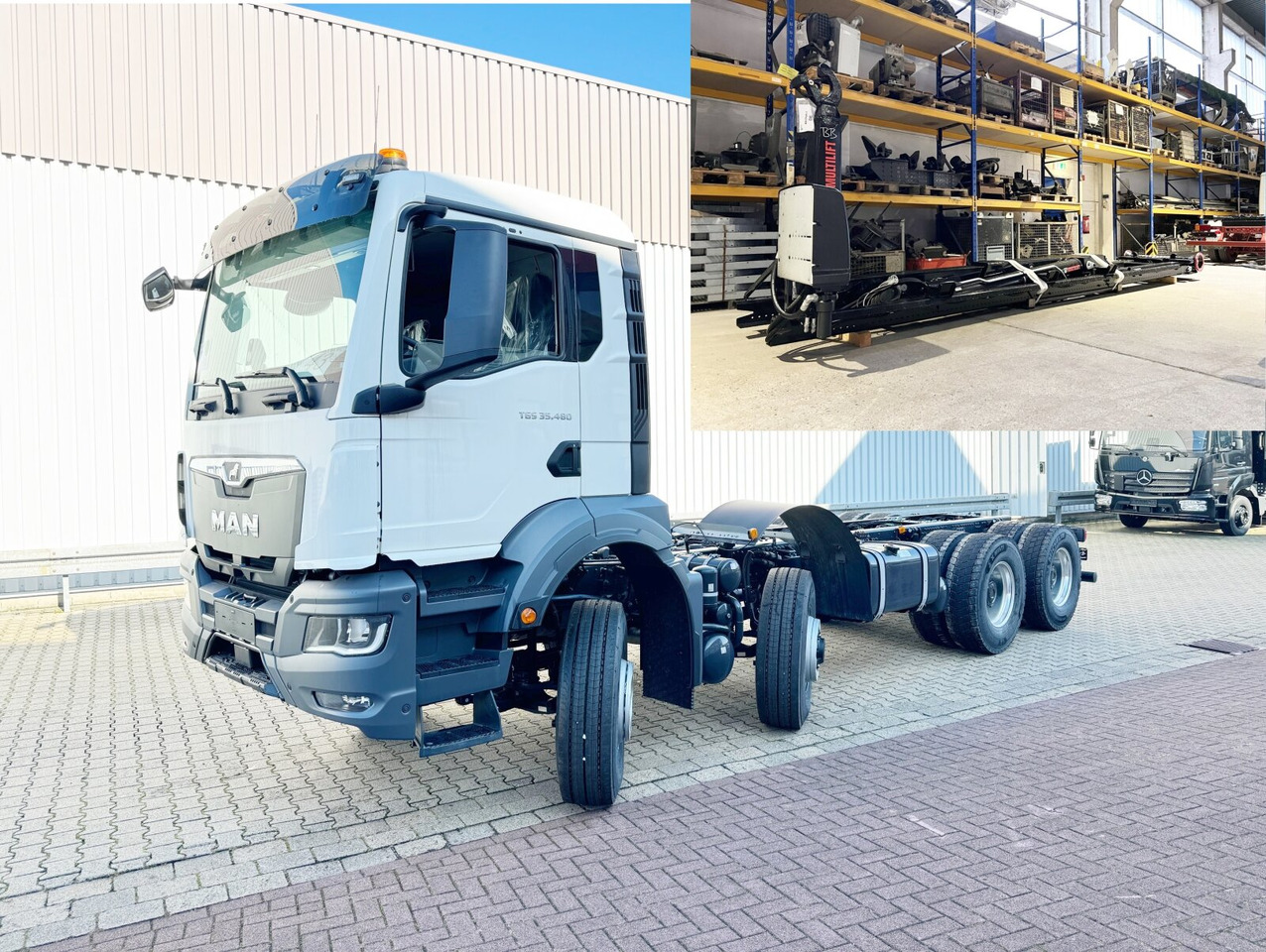 MAN TGS 35.480 8x6H BL CH TGS 35.480 8x6H BL CH, HydroDrive, Navi, Nebenantrieb - Horgos rakodó teherautó: 1 kép. MAN TGS 35.480 8x6H BL CH TGS 35.480 8x6H BL CH, HydroDrive, Navi, Nebenantrieb - Horgos rakodó teherautó: 1 kép.