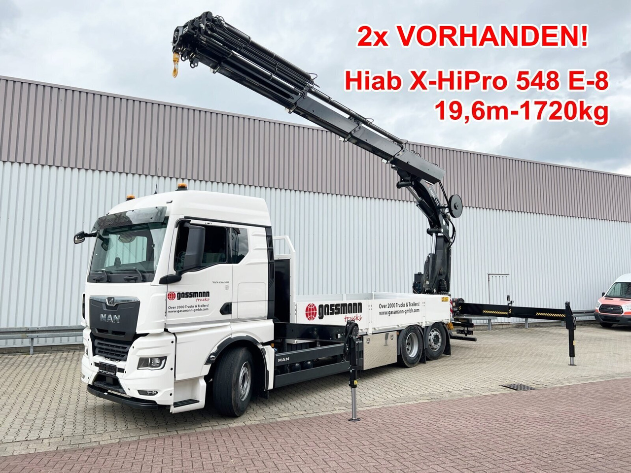 MAN TGX 26.510 6x2-4 LL CH TGX 26.510 6x2-4 LL, Kran Hiab X-HiPro 548 E-8, Lenk-/Liftachse, TwistLock 20Fuß, Funk, Retarder - Darus autó, Platós teherautó: 1 kép. MAN TGX 26.510 6x2-4 LL CH TGX 26.510 6x2-4 LL, Kran Hiab X-HiPro 548 E-8, Lenk-/Liftachse, TwistLock 20Fuß, Funk, Retarder - Darus autó, Platós teherautó: 1 kép.