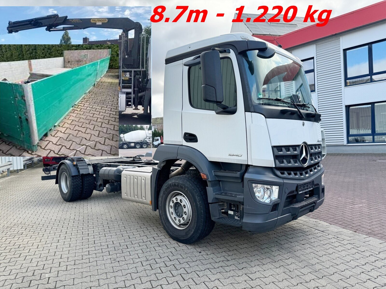 Mercedes-Benz Arocs 1840 L 4x2 Arocs 1840 L 4x2, Kran Palfinger PK12001L, Hochstand - Darus autó: 1 kép. Mercedes-Benz Arocs 1840 L 4x2 Arocs 1840 L 4x2, Kran Palfinger PK12001L, Hochstand - Darus autó: 1 kép.