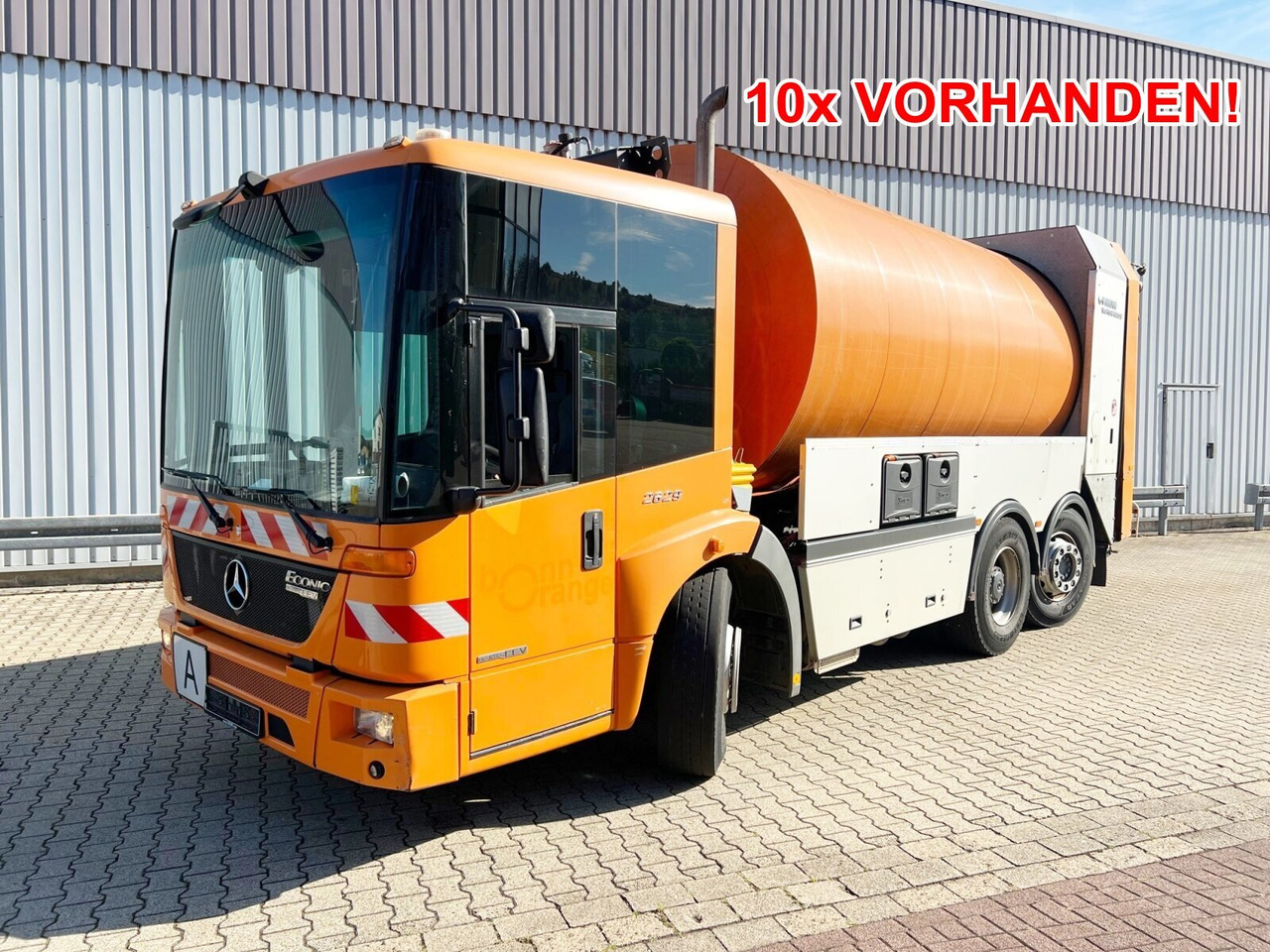 Mercedes-Benz Econic 2629 L/NLA 6x2/4 Econic 2629 L/NLA 6x2/4, EEV, Lenkachse, FAUN Rotopress 519L, Zöller-Schüttung - Szemetesautó: 1 kép. Mercedes-Benz Econic 2629 L/NLA 6x2/4 Econic 2629 L/NLA 6x2/4, EEV, Lenkachse, FAUN Rotopress 519L, Zöller-Schüttung - Szemetesautó: 1 kép.