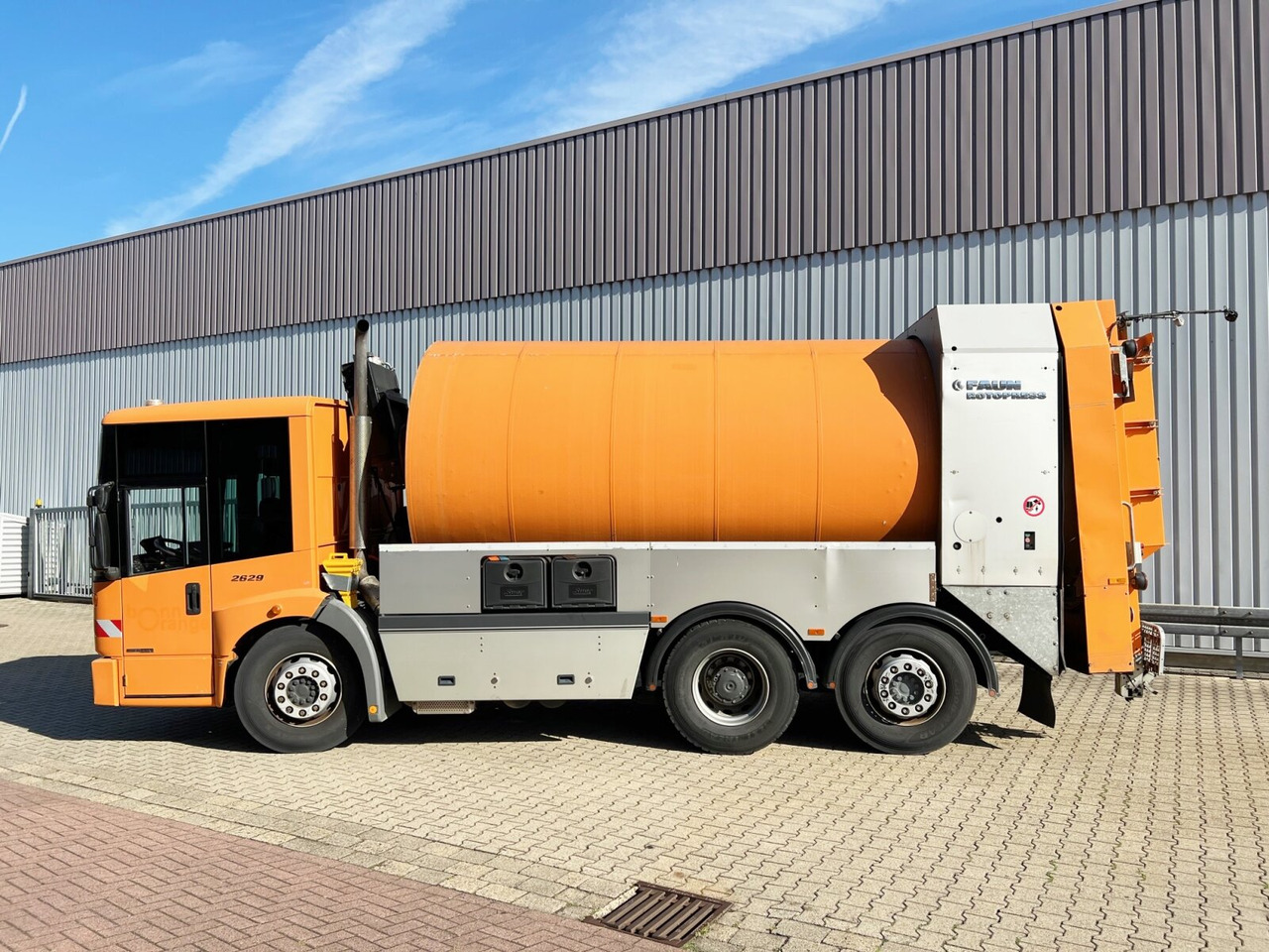 Szemetesautó a következők szállításához hulladék Mercedes-Benz Econic 2629 L/NLA 6x2/4 Econic 2629 L/NLA 6x2/4, EEV, Lenkachse, FAUN Rotopress 519L, Zöller-Schüttung: 13 kép.