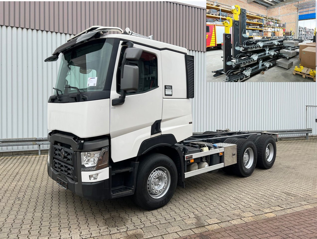 Renault C 520 6x4 C 520 6x4, Retarder, Nebenantrieb - Horgos rakodó teherautó: 1 kép. Renault C 520 6x4 C 520 6x4, Retarder, Nebenantrieb - Horgos rakodó teherautó: 1 kép.