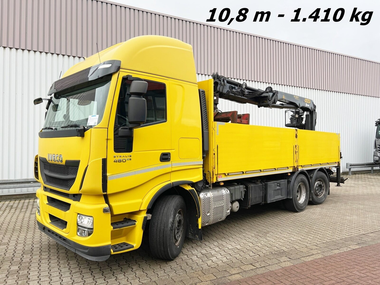 Stralis AS260SY48 6x2/4 Stralis AS260SY48 6x2/4, Kran Palfinger PK18001L am Heck, Lenk-/Liftachse - Darus autó, Platós teherautó: 1 kép. Stralis AS260SY48 6x2/4 Stralis AS260SY48 6x2/4, Kran Palfinger PK18001L am Heck, Lenk-/Liftachse - Darus autó, Platós teherautó: 1 kép.