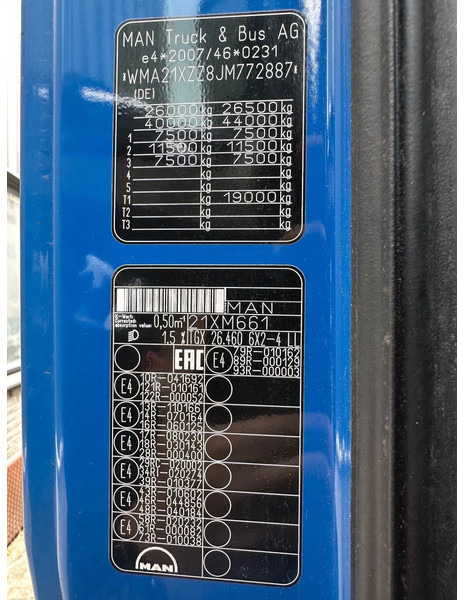 Dobozos felépítményű teherautó MAN TGX TGX 26 460 + 6X2 + LIFT + DAMAGED ENGINE: 12 kép.