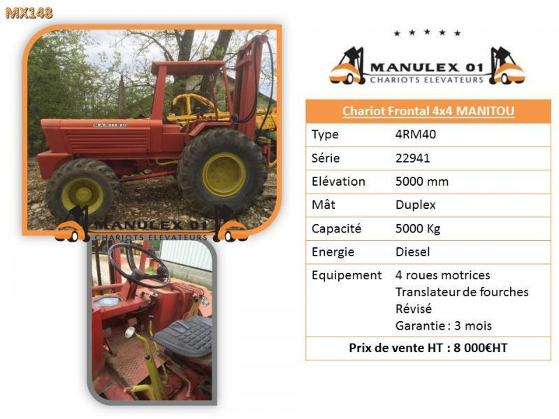 Manitou 4RM40 - Terepjáró képességű targoncá: 4 kép. Manitou 4RM40 - Terepjáró képességű targoncá: 4 kép.