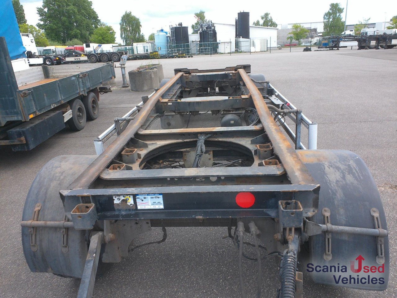 Multiliftes/ Konténerszállító pótkocsi HUEFFERMANN HSA 1870LS f. Abrollbehälter Top !!!: 13 kép.
