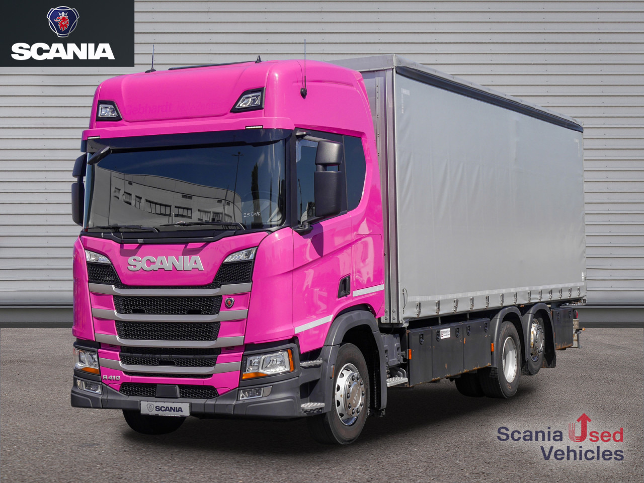 SCANIA R 410 B6x2*4NB - Pritsche / Plane / Hecktüren - - Ponyvás teherautó: 1 kép. SCANIA R 410 B6x2*4NB - Pritsche / Plane / Hecktüren - - Ponyvás teherautó: 1 kép.