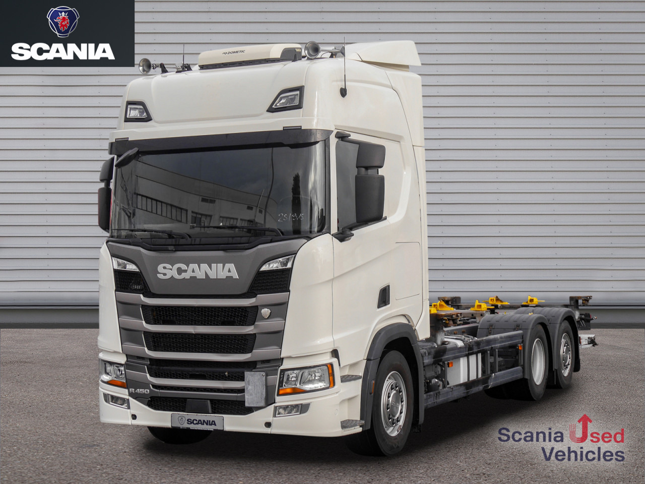 SCANIA R 450 B6x2NB - Schaltgetriebe / LBW - - Cserefelépítményes teherautó: 1 kép. SCANIA R 450 B6x2NB - Schaltgetriebe / LBW - - Cserefelépítményes teherautó: 1 kép.