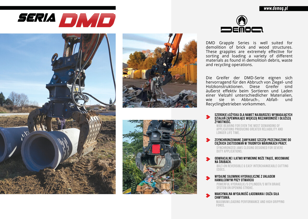 DEMOQ DMD 210 S Hydraulic Polyp -grab 1285 kg - Polip kanál - Építőipari gépek: 4 kép. DEMOQ DMD 210 S Hydraulic Polyp -grab 1285 kg - Polip kanál - Építőipari gépek: 4 kép.
