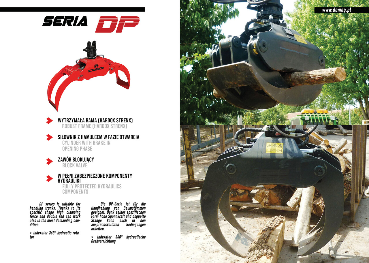 DEMOQ DP032 Log Grab 270 kg - Polip kanál - Építőipari gépek: 3 kép. DEMOQ DP032 Log Grab 270 kg - Polip kanál - Építőipari gépek: 3 kép.
