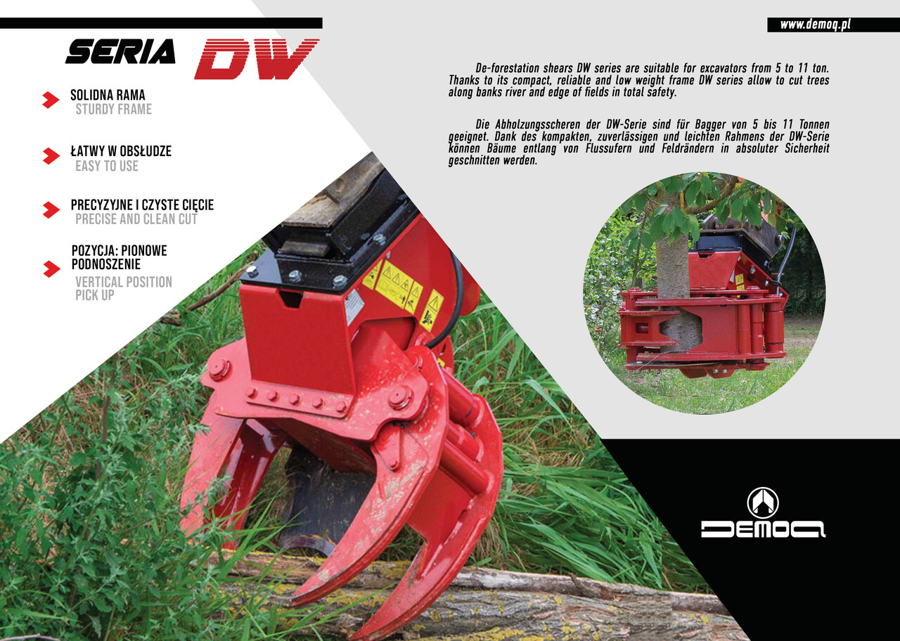 DEMOQ DW250 F De-forestation shear 250 kg - Polip kanál - Építőipari gépek: 2 kép. DEMOQ DW250 F De-forestation shear 250 kg - Polip kanál - Építőipari gépek: 2 kép.