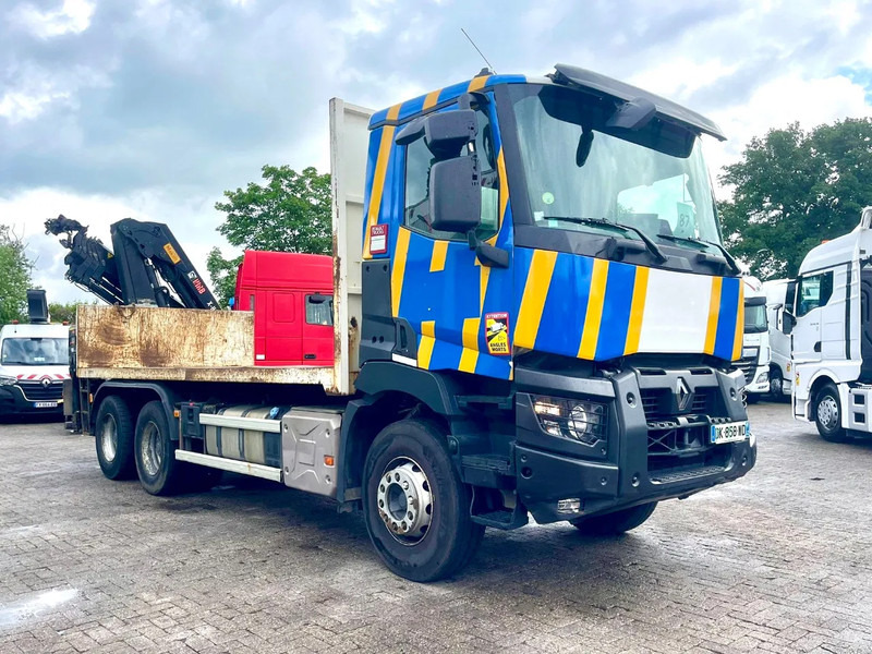 Renault C430 Bj 2018 HIAB X-HIDOU 18 8 , RETARDER, WHEELBASE 4.35M, NAVI - Darus autó: 1 kép. Renault C430 Bj 2018 HIAB X-HIDOU 18 8 , RETARDER, WHEELBASE 4.35M, NAVI - Darus autó: 1 kép.