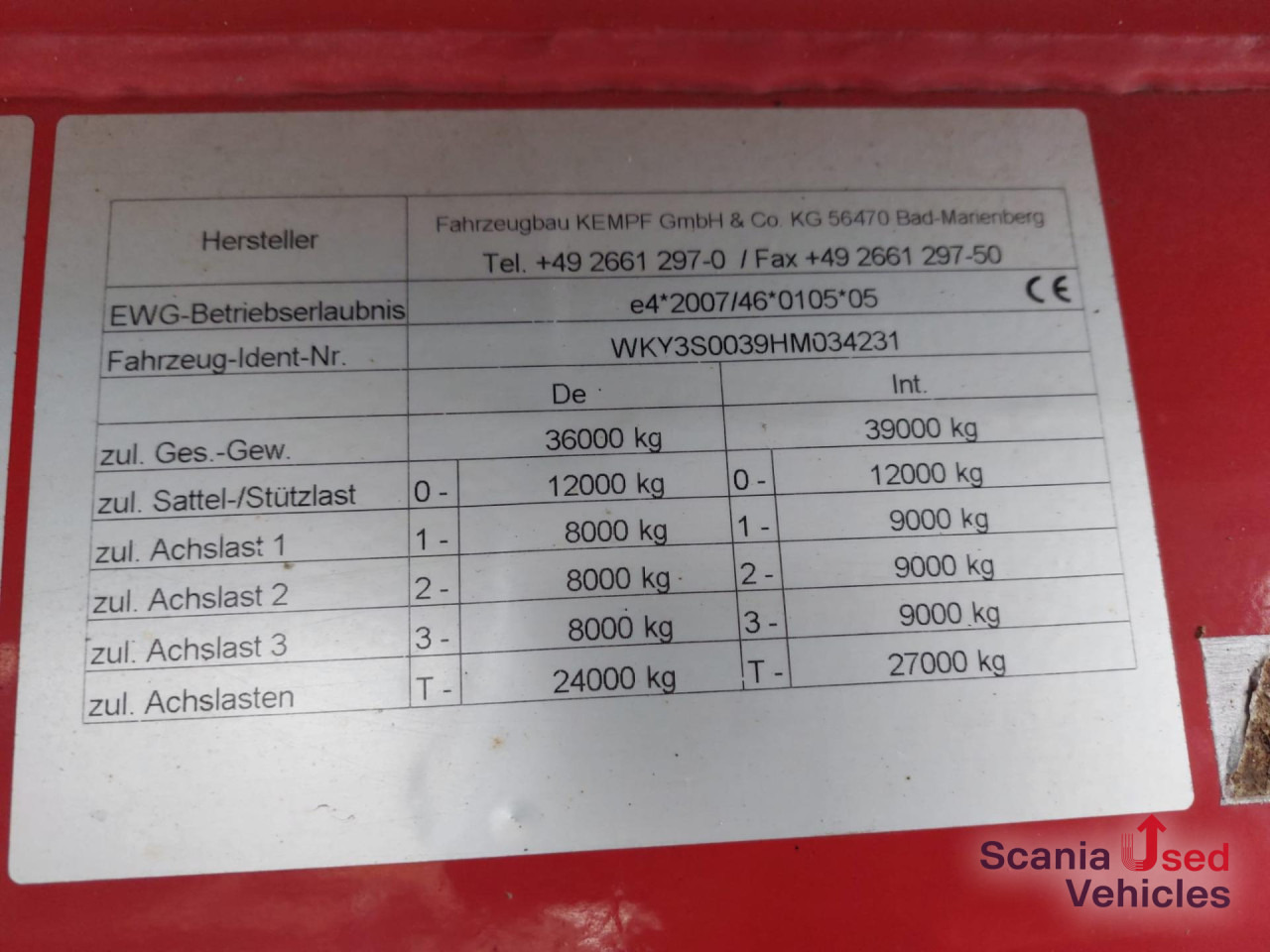 KEMPF SKM 3/S/ 39 A 10 Kastenmulde - Félpótkocsi billenőplatós: 4 kép. KEMPF SKM 3/S/ 39 A 10 Kastenmulde - Félpótkocsi billenőplatós: 4 kép.