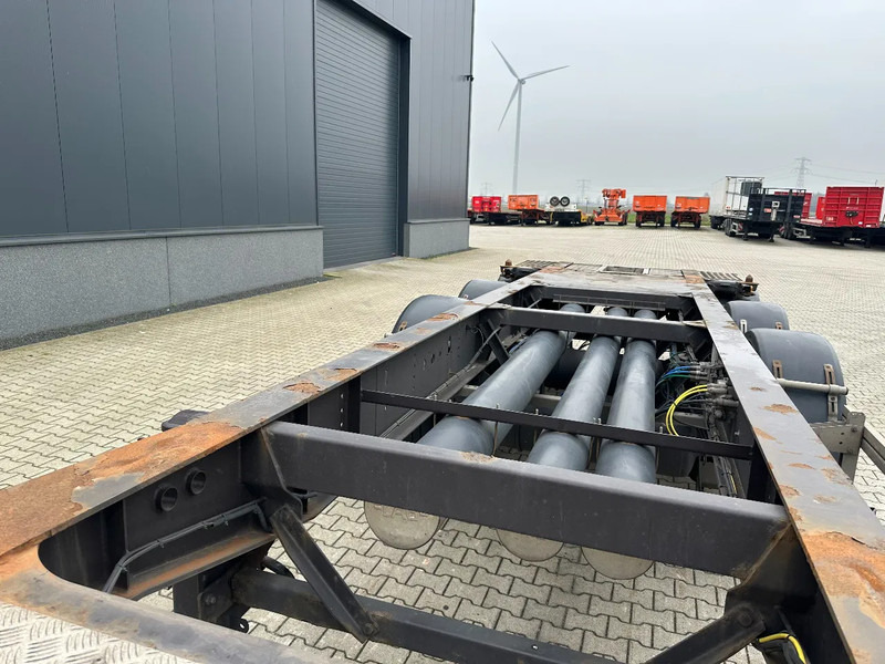 Félpótkocsi cserefelépítményes Burg 20FT ADR (EX/II, EX/III, FL, AT) Chassis, Empty weight : 3.690kg, SAF INTRADISC, 2x Liftaxle, NL-chassis, APK/ADR: 06-2025: 9 kép.