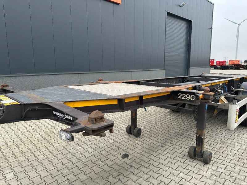 Félpótkocsi cserefelépítményes Burg 20FT ADR (EX/II, EX/III, FL, AT) Chassis, Empty weight : 3.690kg, SAF INTRADISC, 2x Liftaxle, NL-chassis, APK/ADR: 06-2025: 8 kép.