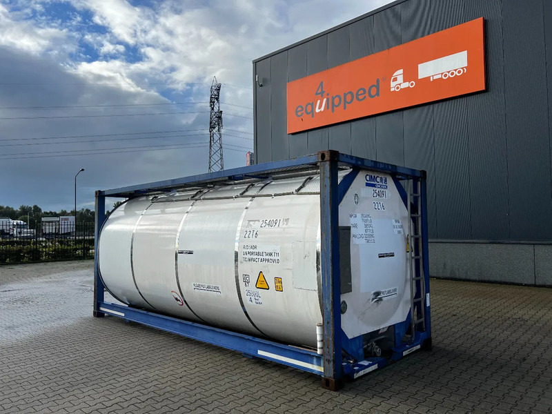 CIMC 20FT ISO, 25.070L/1-COMP/3 BAFFELS/4 manholes, ADR valid until 01/2027 - Tároló tartály: 4 kép. CIMC 20FT ISO, 25.070L/1-COMP/3 BAFFELS/4 manholes, ADR valid until 01/2027 - Tároló tartály: 4 kép.