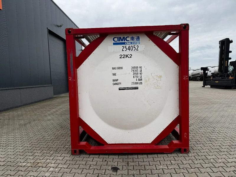 CIMC 20FT ISO, 25.080L / 1-COMP / 3 BAFFELS / T12 / 4 manholes / ADR valid until 02/2027 - Tároló tartály: 5 kép. CIMC 20FT ISO, 25.080L / 1-COMP / 3 BAFFELS / T12 / 4 manholes / ADR valid until 02/2027 - Tároló tartály: 5 kép.