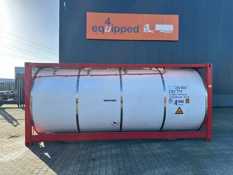 CIMC 20FT ISO, 25.080L / 1-COMP / 3 BAFFELS / T12 / 4 manholes / ADR valid until 12/2026 - Tároló tartály: 2 kép. CIMC 20FT ISO, 25.080L / 1-COMP / 3 BAFFELS / T12 / 4 manholes / ADR valid until 12/2026 - Tároló tartály: 2 kép.