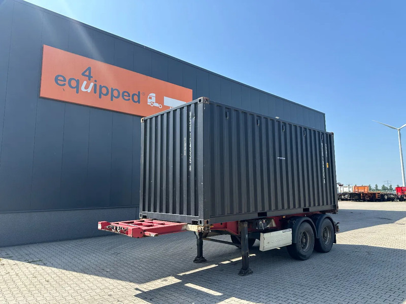 Krone 2-axle 20FT chassis + 20FT DV 8'6" container ONE-WAY - Félpótkocsi cserefelépítményes: 1 kép. Krone 2-axle 20FT chassis + 20FT DV 8'6" container ONE-WAY - Félpótkocsi cserefelépítményes: 1 kép.