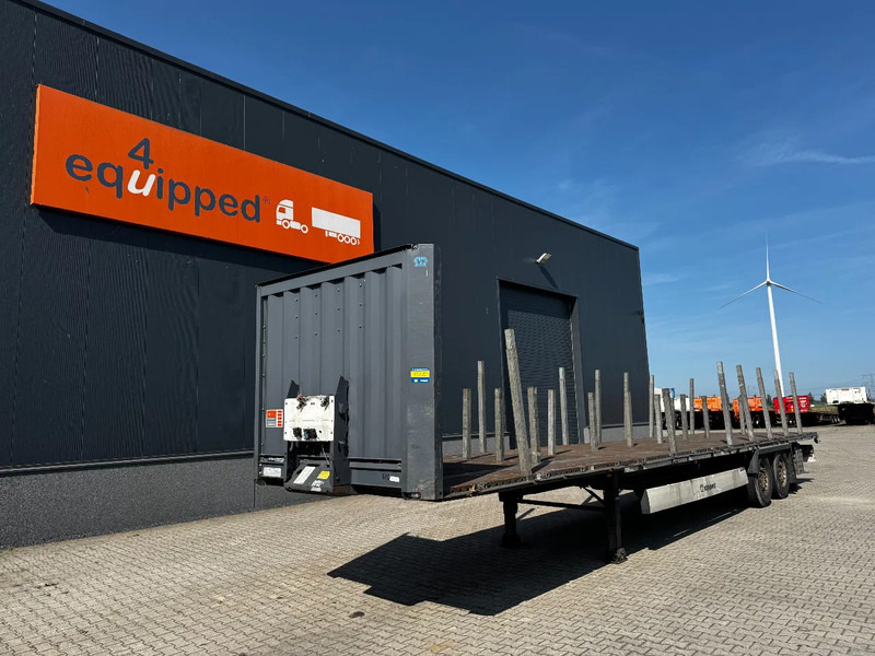 Krone originele platte oplegger met rongpotten + rongen, liftas, schijfremmen, NL-oplegger - Platós félpótkocsi: 1 kép. Krone originele platte oplegger met rongpotten + rongen, liftas, schijfremmen, NL-oplegger - Platós félpótkocsi: 1 kép.