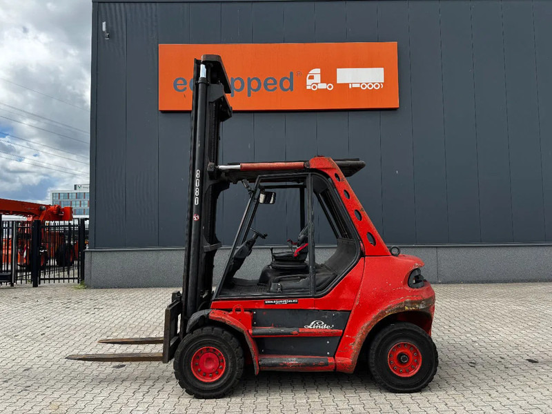 Linde H80D FORKLIFT, 8000KG, duplex, 6 cil. Deutz diesel, 14.934hrs, - Dízel targonca: 2 kép. Linde H80D FORKLIFT, 8000KG, duplex, 6 cil. Deutz diesel, 14.934hrs, - Dízel targonca: 2 kép.