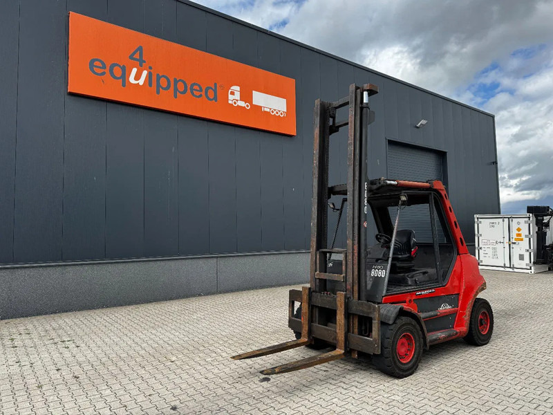 Linde H80D FORKLIFT, 8000KG, duplex, 6 cil. Deutz diesel, 14.934hrs, - Dízel targonca: 1 kép. Linde H80D FORKLIFT, 8000KG, duplex, 6 cil. Deutz diesel, 14.934hrs, - Dízel targonca: 1 kép.