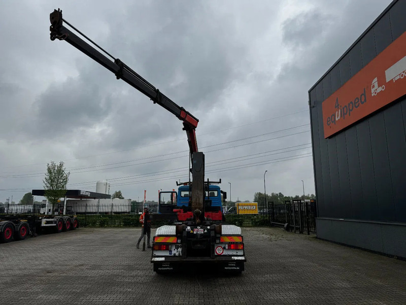 MAN FE 410A, 6x4, EURO 2, Palfinger PK17000 Crane + VDL HOOK, full spring, manual gearbox, MOT 9/2025 - Horgos rakodó teherautó, Darus autó: 5 kép. MAN FE 410A, 6x4, EURO 2, Palfinger PK17000 Crane + VDL HOOK, full spring, manual gearbox, MOT 9/2025 - Horgos rakodó teherautó, Darus autó: 5 kép.