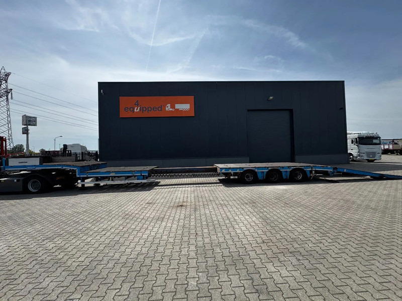 Nooteboom OSD-48-03V dieplader, NL-trailer, APK: 07/2026, hydraulische oprijplaten + hefplateau, 370cm uitschuifbaar, SAF + trommelremmen - Félpótkocsi mélybölcsős: 4 kép. Nooteboom OSD-48-03V dieplader, NL-trailer, APK: 07/2026, hydraulische oprijplaten + hefplateau, 370cm uitschuifbaar, SAF + trommelremmen - Félpótkocsi mélybölcsős: 4 kép.