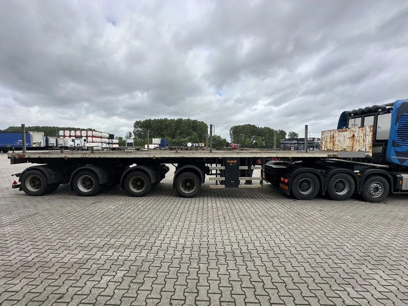 Nooteboom OVB-73-04, 73 tons 4-axle Ballast trailer, 3 hydraulic steering axles, 75% tyres, MOT 03/2026 - Platós félpótkocsi: 3 kép. Nooteboom OVB-73-04, 73 tons 4-axle Ballast trailer, 3 hydraulic steering axles, 75% tyres, MOT 03/2026 - Platós félpótkocsi: 3 kép.