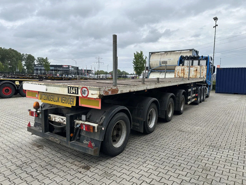 Nooteboom OVB-73-04, 73 tons Ballast trailer, 4 axles, 3 hydraulic steering axles, 75% tyres, MOT 03/2026 - Platós félpótkocsi: 5 kép. Nooteboom OVB-73-04, 73 tons Ballast trailer, 4 axles, 3 hydraulic steering axles, 75% tyres, MOT 03/2026 - Platós félpótkocsi: 5 kép.