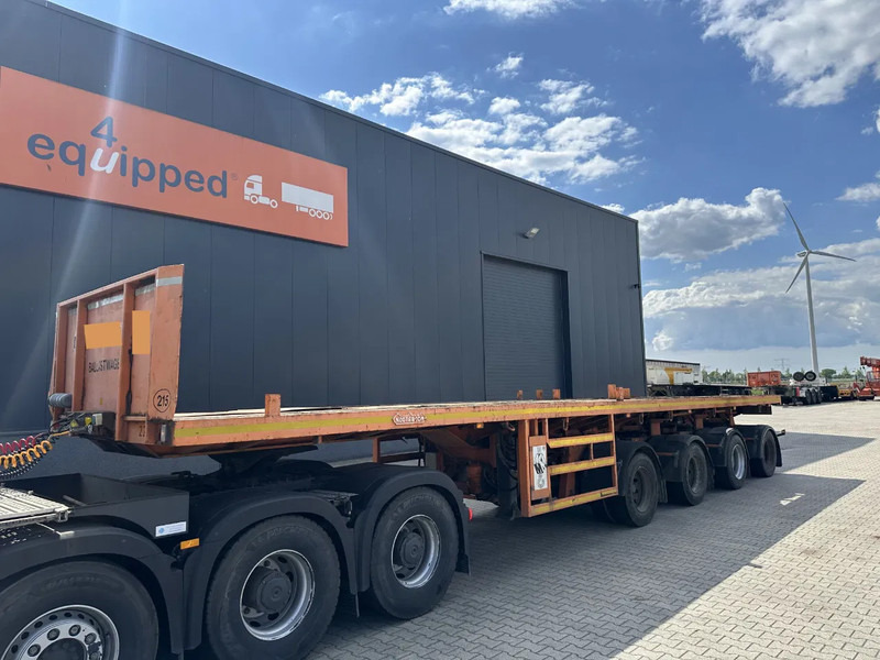 Nooteboom OVB-73-04, 73 tons Ballast trailer, 4 axles, 3 hydraulic steering axles, MOT 12/2025 - Platós félpótkocsi: 1 kép. Nooteboom OVB-73-04, 73 tons Ballast trailer, 4 axles, 3 hydraulic steering axles, MOT 12/2025 - Platós félpótkocsi: 1 kép.