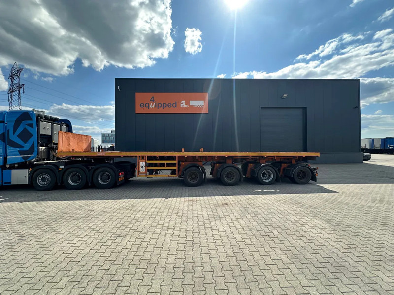Nooteboom OVB-73-04, 73 tons Ballast trailer, 4 axles, 3 hydraulic steering axles, MOT 12/2025 - Platós félpótkocsi: 2 kép. Nooteboom OVB-73-04, 73 tons Ballast trailer, 4 axles, 3 hydraulic steering axles, MOT 12/2025 - Platós félpótkocsi: 2 kép.