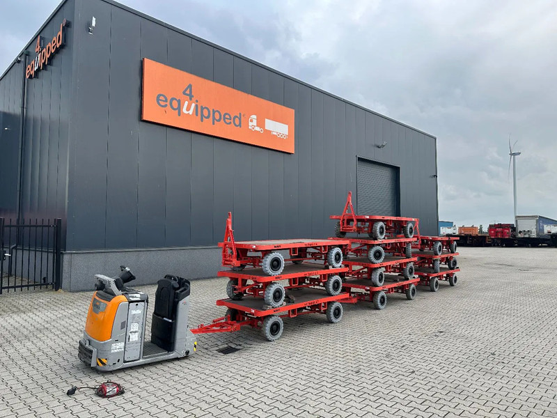 Still + 9x 2016 MAFI double-steered and connectable heavy-duty trailers with 6000kg loading capacity - Platós pótkocsi: 2 kép. Still + 9x 2016 MAFI double-steered and connectable heavy-duty trailers with 6000kg loading capacity - Platós pótkocsi: 2 kép.
