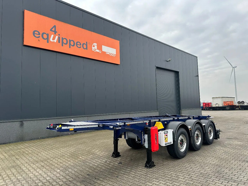 Van Hool NEW / DIRECT AVAILABLE 20FT / 20FT SWAP ADR-CHASSIS, DISCBRAKES, 3x available, ALU WHEELS - Félpótkocsi cserefelépítményes: 1 kép. Van Hool NEW / DIRECT AVAILABLE 20FT / 20FT SWAP ADR-CHASSIS, DISCBRAKES, 3x available, ALU WHEELS - Félpótkocsi cserefelépítményes: 1 kép.