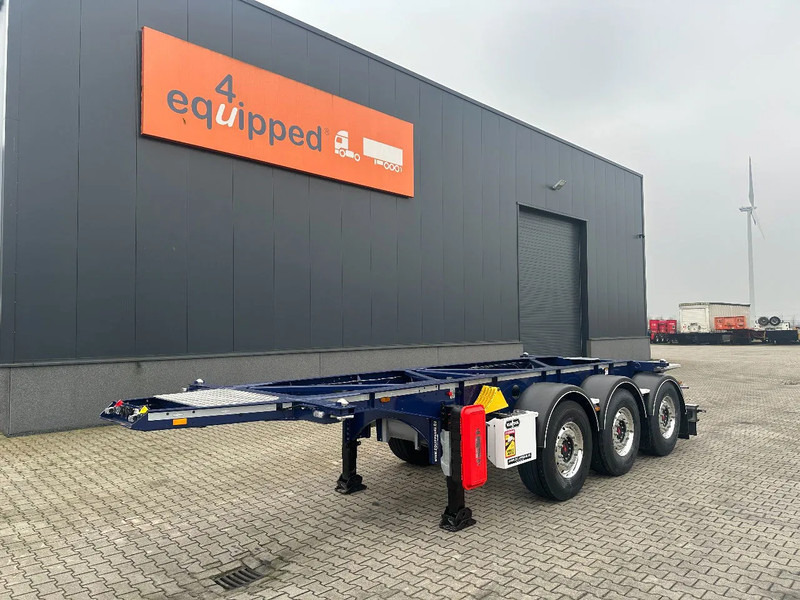 Van Hool NEW / DIRECT AVAILABLE 20FT ADR-CHASSIS, EMPTY WEIGHT: 3.300KG, DISCBRAKES, 3x available, ALU WHEELS - Félpótkocsi cserefelépítményes: 1 kép. Van Hool NEW / DIRECT AVAILABLE 20FT ADR-CHASSIS, EMPTY WEIGHT: 3.300KG, DISCBRAKES, 3x available, ALU WHEELS - Félpótkocsi cserefelépítményes: 1 kép.