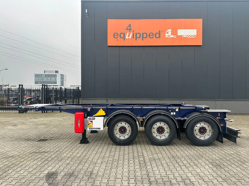 Van Hool NEW / DIRECT AVAILABLE 20FT ADR-CHASSIS, EMPTY WEIGHT: 3.300KG, DISCBRAKES, 3x available, ALU WHEELS - Félpótkocsi cserefelépítményes: 2 kép. Van Hool NEW / DIRECT AVAILABLE 20FT ADR-CHASSIS, EMPTY WEIGHT: 3.300KG, DISCBRAKES, 3x available, ALU WHEELS - Félpótkocsi cserefelépítményes: 2 kép.